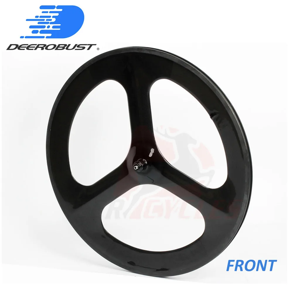 

FRONT Wheel 700C 70mm x 22.6mm Tri spokes 3 spoke Carbon Wheel Road Track Fixed Gear Bike TT/Triathlon Wheels TUBULAR/CLINCHER