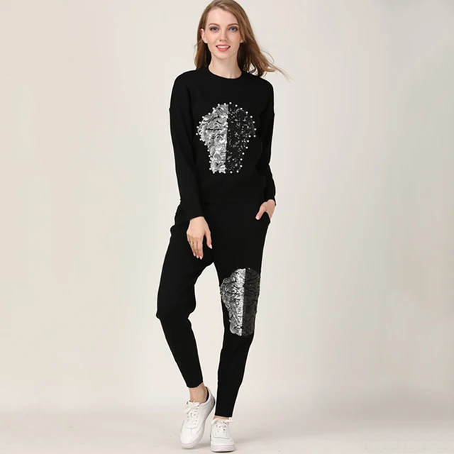 Special Price 2018 Direct Selling Full Crop Top And Skirt Set Autumn/winter New Fashion Knitwear Kit Harlan Pants Casual Two-piece Suit Special Price 2018 Direct Selling Full Crop Top And Skirt Set Autumn/winter New Fashion Knitwear Kit Harlan Pants Casual Two-piece Suit