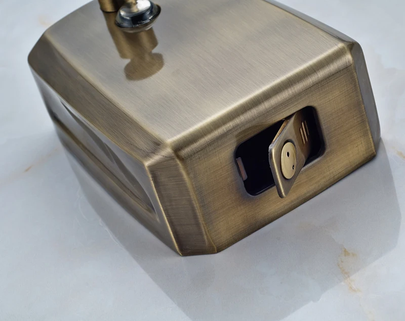 27oz Bronze Metal Wall Mount Liquid Soap Or Shampoo Dispenser