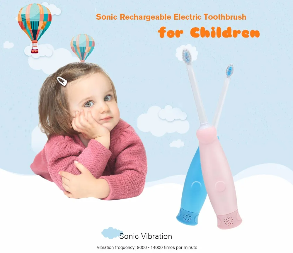 SE017 Waterproof Sonic Rechargeable Electric Toothbrush for Children