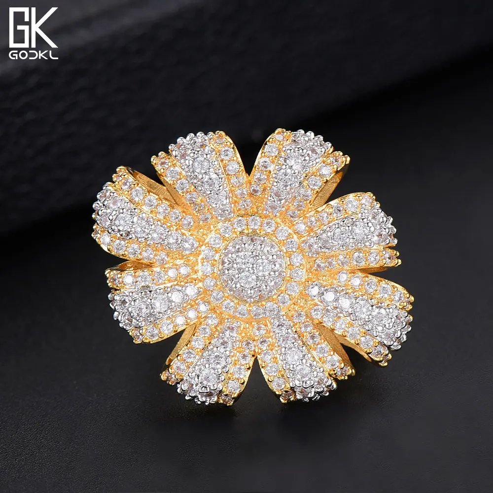 GODKI Luxury Cubic Zircon Crystal CZ Jewelry Sets For Women Wedding African Bridal Bangle Ring Set aretes de mujer modernos 2018