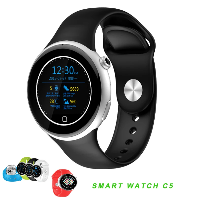 2016 Heart Rate Tracker font b Smartwatch b font C5 Waterproof Sport Watch Pedometer Smart Watch