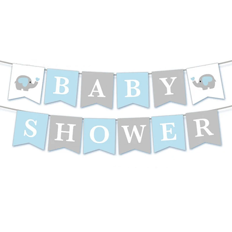 1 комплект Ipopu elephant Baby Shower для мальчиков и девочек It's a Boy It's a Girl вечерние принадлежности для дня рождения - Цвет: style4