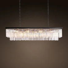 Factory Outlet Luxury Country Vintage RH Chandelier Crystal Pendant Hanging Light Chandeliers Lamp for Home Hotel Decoration