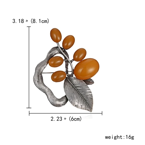 RINHOO натуральный камень кристалл бисером цветок лист Броши-кошки булавки Винтаж воротник Свадебные аксессуары ювелирные изделия брошь для женщин - Окраска металла: Leaf Flower