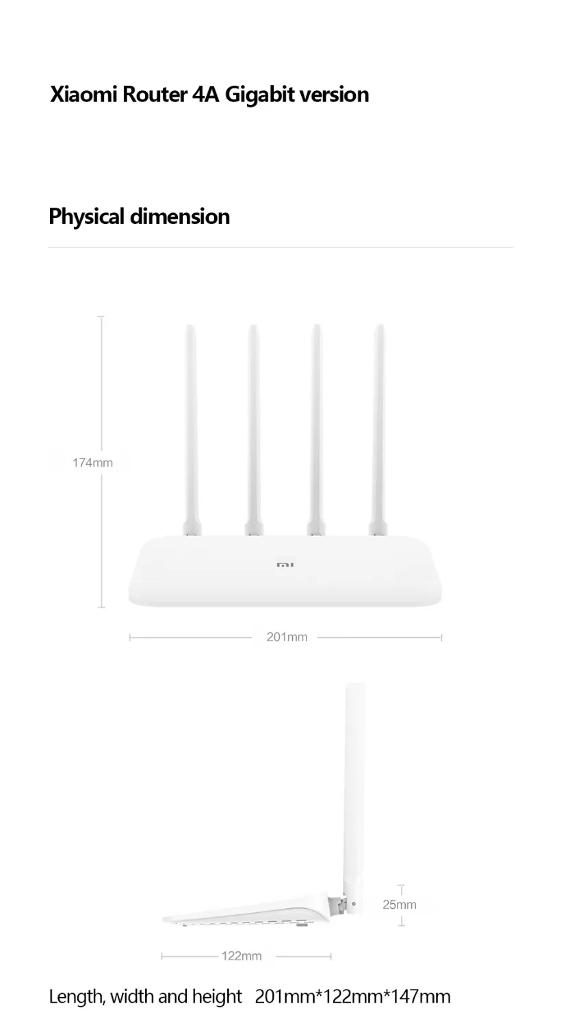 Xiaomi Mi Router 4a Gigabit Edition 2.4g 5ghz 1167mbps Wifi Repeater High  Gain 4 Antenna Network Extender Smart Home Remote - Smart Remote Control -  AliExpress