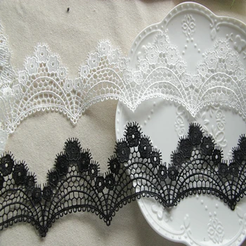 

5Yards Japanese Version Water Soluble White Black Crown Wavy Lace Handmade DIY Accessorieswide 6cm YN644