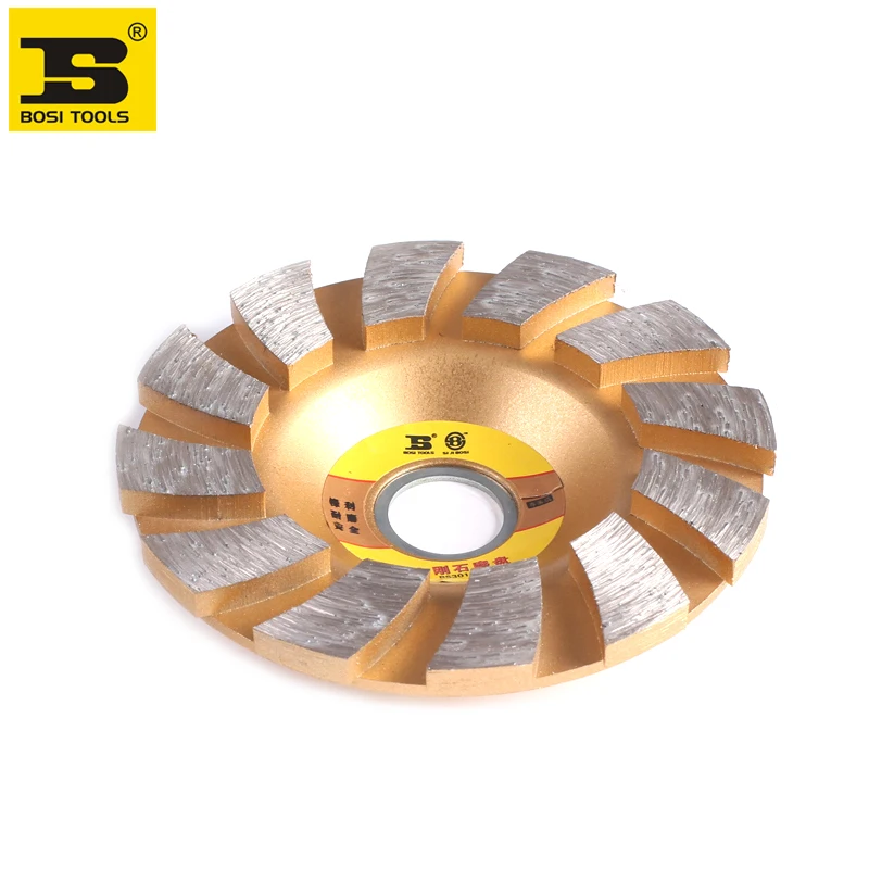 

BOSI 4"/100mm Concrete Turbo Diamond Grinding Cup Wheel Disc Grinder for Angle Grinder 12 Segs