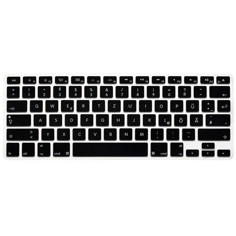 US Layout German Keyboard Cover Protector (100pcs) for Macbook Air Pro Retina 13&quot 15&quot 17&quot Laptop Skin Covers Mac book QWERTZ |