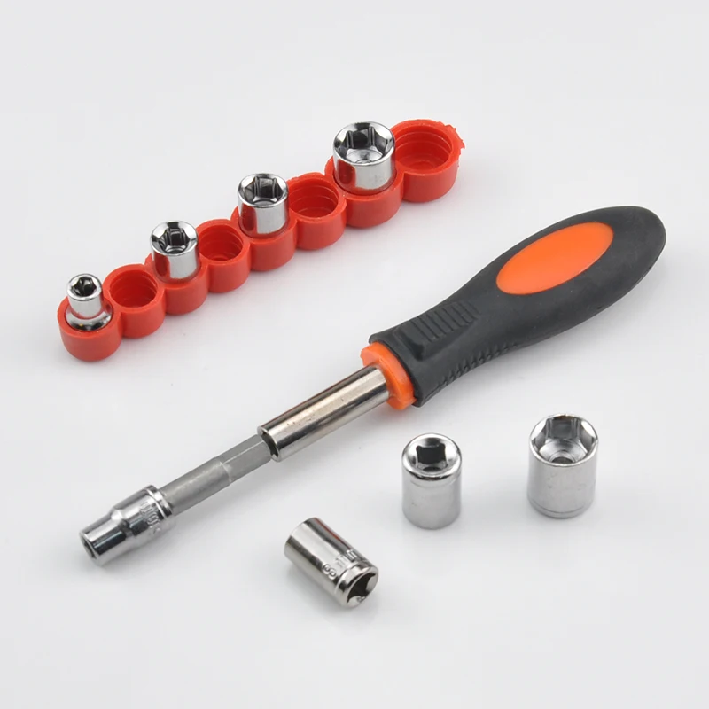 10 in 1 Universal 5 12mm 1/4' Socket Wrench Inner Hexagon Drill Adapter