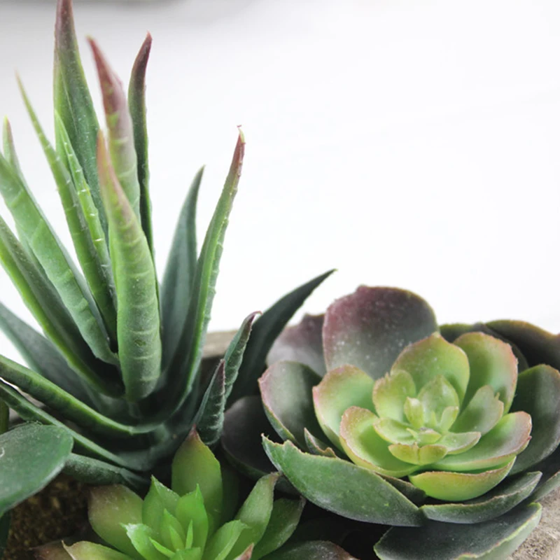 

Artificial Succulent Plants Bonsai Lotus Landscape Decorative Flower With Pot Mini Green Fake Succulents Plant Home Garden Decor