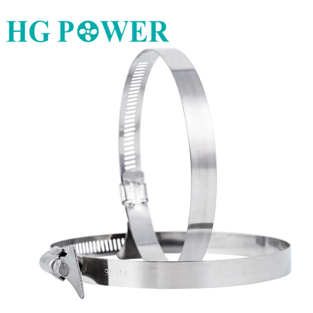 2pcs 4/5/6 inch Stainless Steel 201 Drive Hose Clamp Adjustable Fuel Hose Pipe Worm Gear Clip Clamp Tube Durable Anti-oxidation