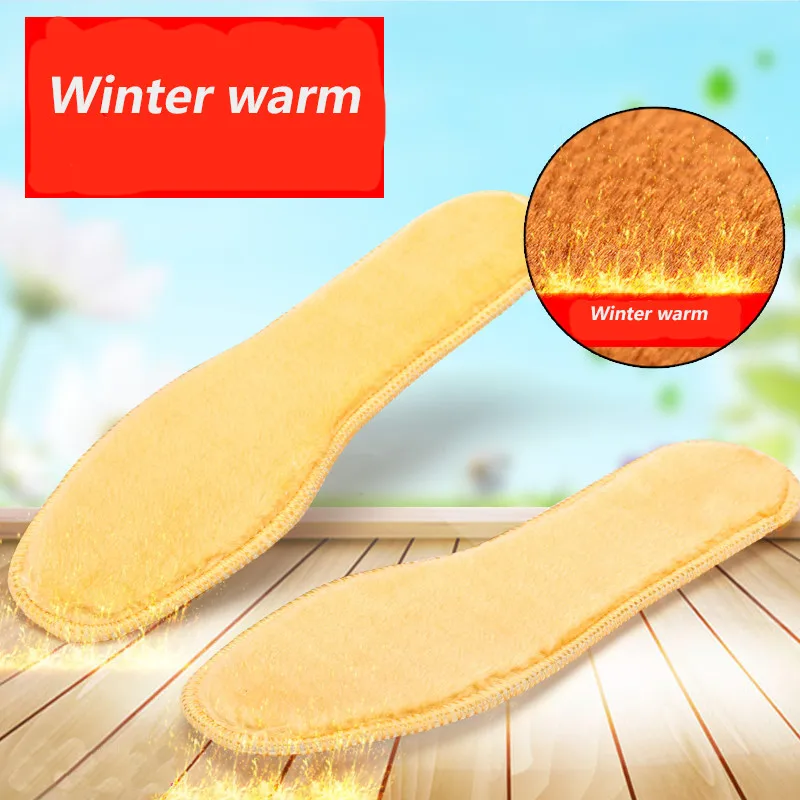 

1pairs Of Fur Soles Thicken Fleece For Women Men Warm And Winter Padshoes Size35-45neut Shoes Insoles