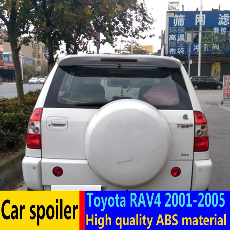 Для Toyota RAV4 спойлер 2001-2005 Высокое качество ABS Материал автомобильное заднее крыло