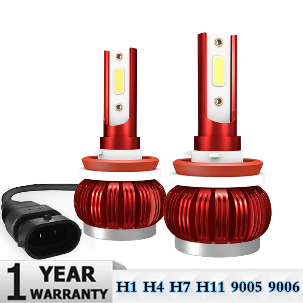 

2Pcs Super Bright Car Headlight Bulb H7 LED H1 H4 H11 9005/HB3 9006/HB4 LED Auto Headlamps Kit 6000K 36W 9000LM Automobiles Lamp