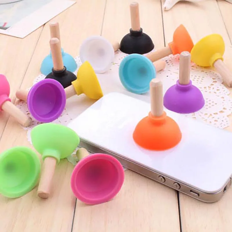 

5Pcs/Set Mini Pumping Toilet Phone Sucker Stand Toys For Children Fun Plunger Holder For Cell Phone Gift Kids Toys Gift
