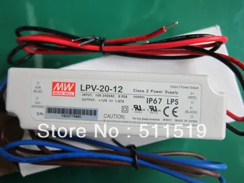 

Mean well dc12v 20w single output power supplier LPV-20-12 water proof led driver