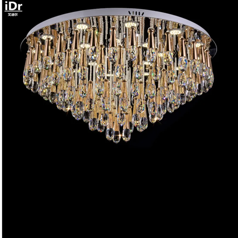 

Continental bedroom living room lights LED crystal lamp crystal lamp modern minimalist circular Ceiling Lights Rmy-094