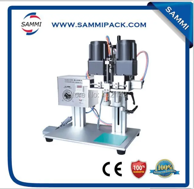 

Hot sale XLSGJ-6100 spray capping machine for pump cap,round screw cap 20-60mm