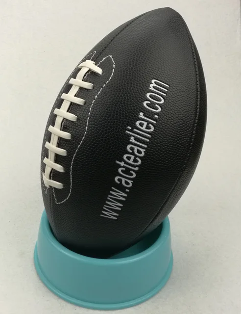 Rugby Sports Official Size 6 Black Color American Football Rugby Ball For Training Match Entertainment Toy