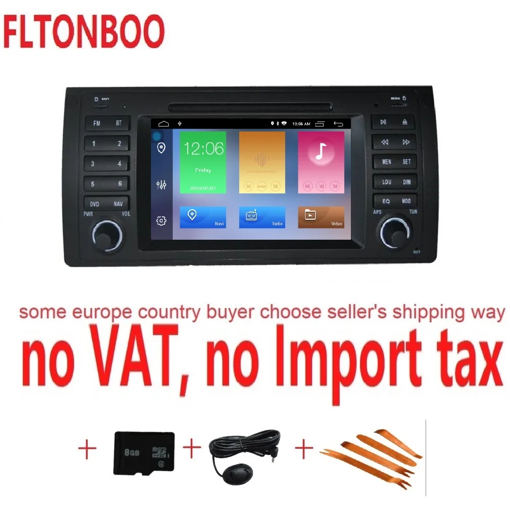 

7" Android 9 Car GPS Navigation radio dvd player for bmw E39 X5,M5,E53 ,Canbus,bluetooth,steering wheel,16GB ROM,