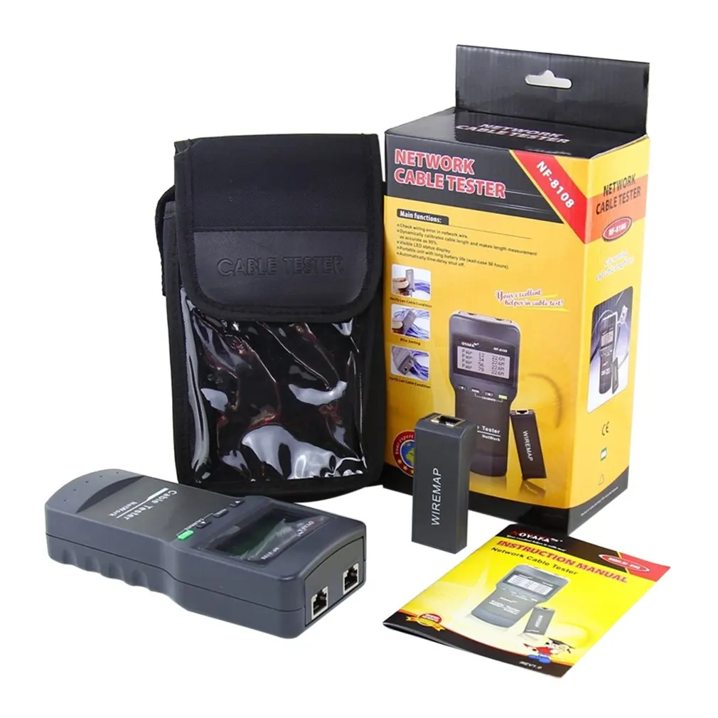 

Noyafa NF-8108 Multipurpose LCD Display Network Tester Breakpoint Length Tester Tracker Line Finder Wire Tester Cable Locator