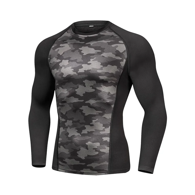 

Yuerlian Running T-shirt tights Warm Long Sleeved Men Quick-Dry Shirt Plus Velvet Gym Fitness Long Sleeved 2019 Outdoor Men Tops