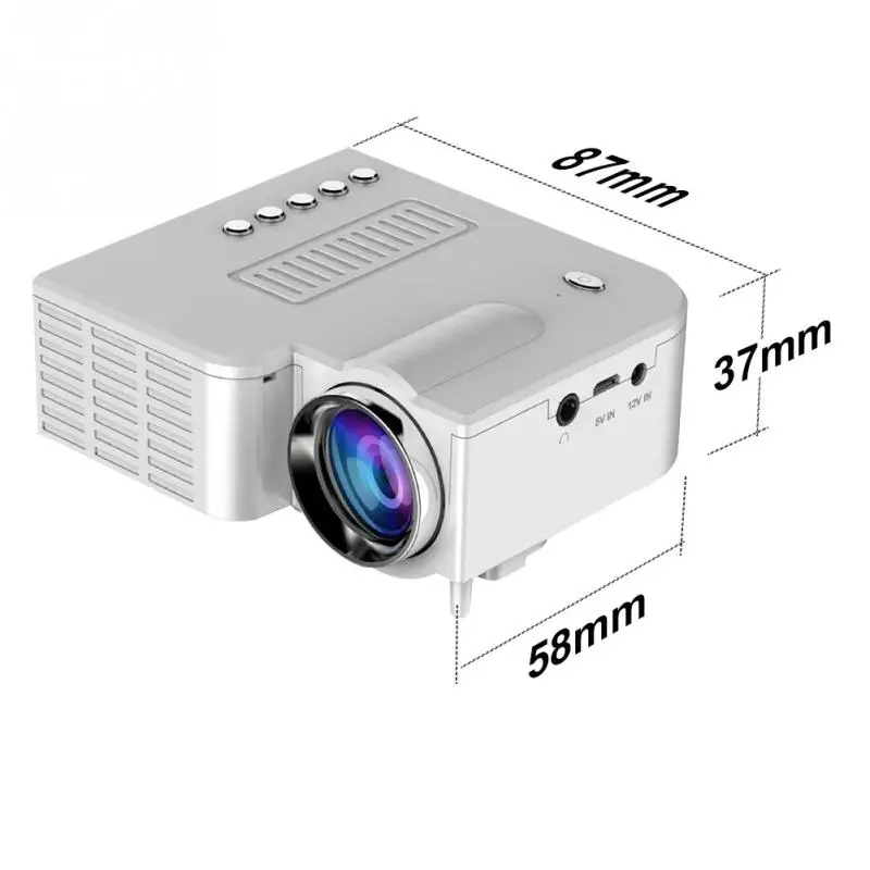 ЕС Plug черный UC28A мини мультимедийный светодио дный проектор 1080 P дома Кино DVD AV SD USB