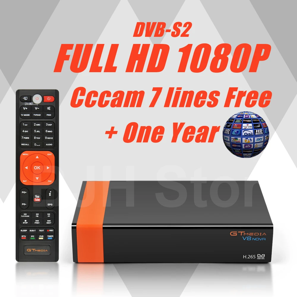 

V8 Nova Full HD DVB-S2 Satellite Receiver 1 Year Europe Cccam 7 line Same Freesat V9 Super Upgrade From Freesat V8 Supe