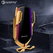 Быстрое беспроводное автомобильное зарядное устройство Qi для iPhone XS Max XR X samsung S8 S9 быстрая Беспроводная зарядка зарядное устройство автомобильный держатель мобильного телефона