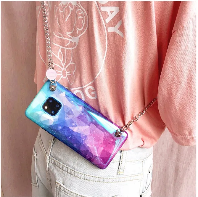

Cute dream girl shell nebula Crossbody chain phone case bag for huawei P20 P30 pro mate20 Nova 5 4 3 3i 2s cover for honor 20 10