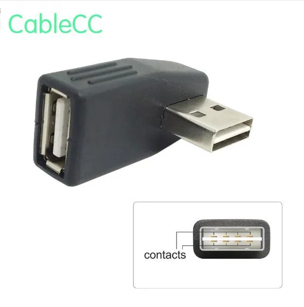 

USB 2.0 A type Male to Female Extension Adapter Left & Right Angled 90 Degree Reversible Design