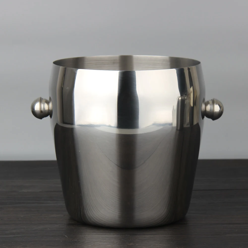 Stainless Steel Ice Bucket Wine Cooler Whisky Wort Chiller Barware