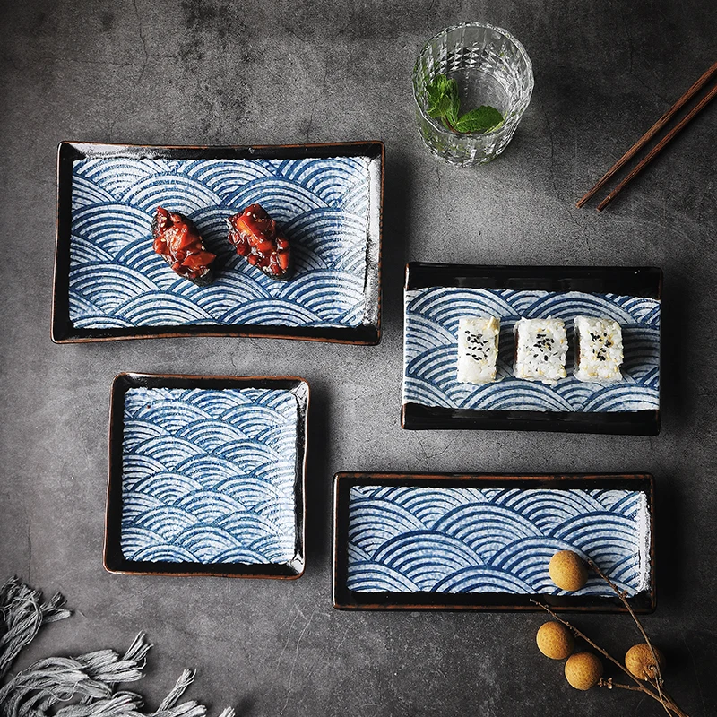 NIMITIME керамические в японском стиле тарелки для еды домашние закуски стейк обеденная тарелка, столовая посуда