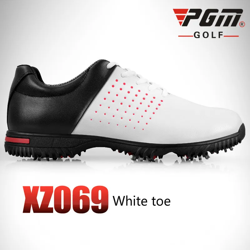 Pgm الغولف الأحذية للماء ستوكات جلد الرجال تنفس الغولف رياضة غير زلق الأحذية المسامير الأحذية الرياضية 39-44