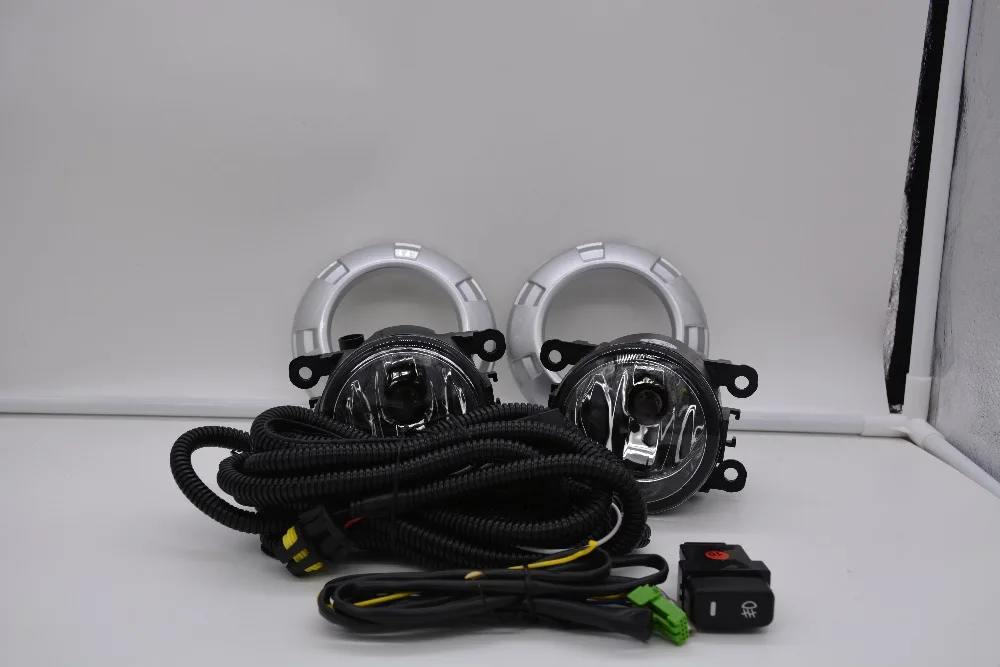 

eOsuns halo fog lamp with wires harness, switch, fog lamp house and frame cover complete kit for Mitsubishi Pajero 2007-2009