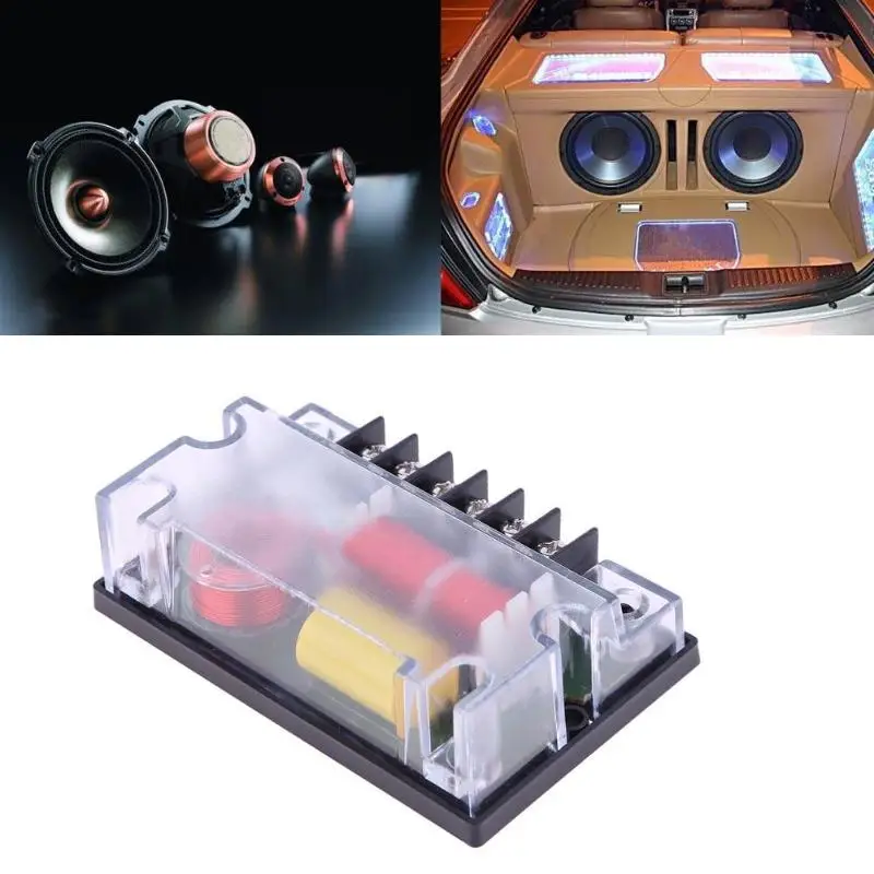 

2PCS Car 2 Way Audio Speaker Frequency Divider Audio Speaker Woofer Wave Filter 200W Crossover Filter Auto Replacement Parts