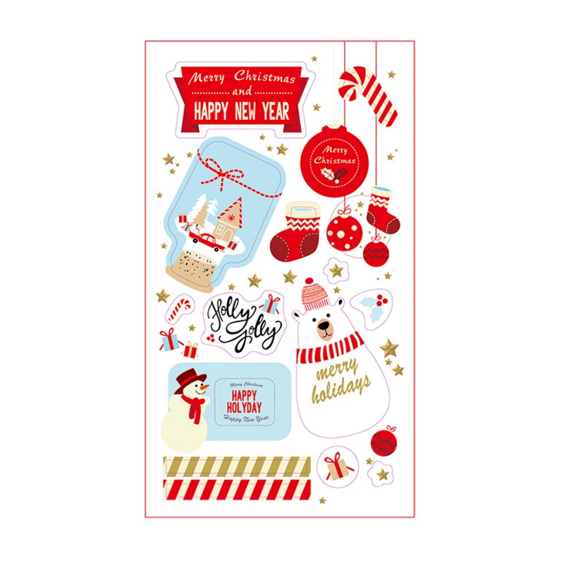 Happy new year Sticker Labels Adhesive Tags Wrap Tags Labels For Holiday  Presents, Scrapbooking decoration Gift label stickers