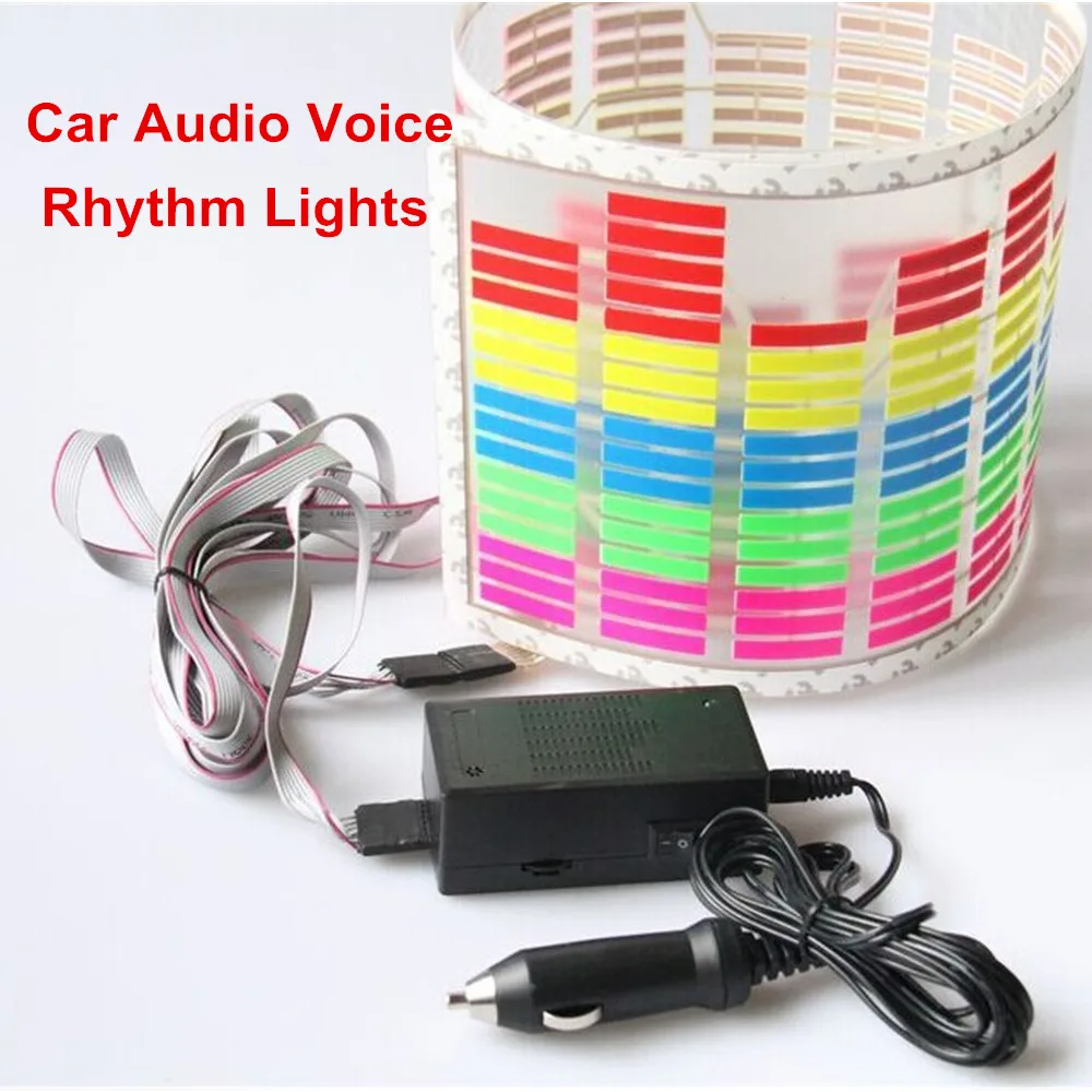 wholesale Music Rhythm LED Light Lamp Music Activated Car Sticker light Sound Activated
