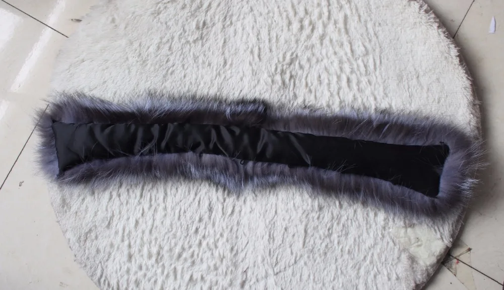 Linhaoshengyue 70 длинный мех серебристой лисы прямой воротник
