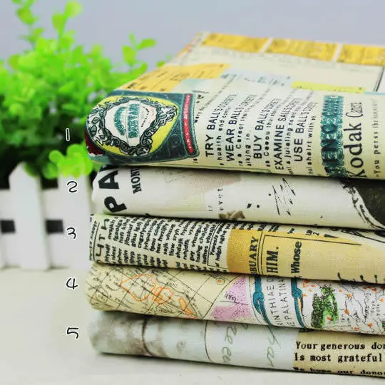 

2017 New Vintage Post Card Tower Map Pattern Print Hand For Cotton Fabric For Sewing Patchwork 50cm