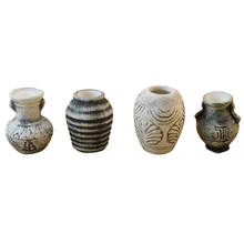 1/12 кукольный дом Миниатюрный старинный фарфор керамика Тотем ваза-чаша для цветов 4-pc