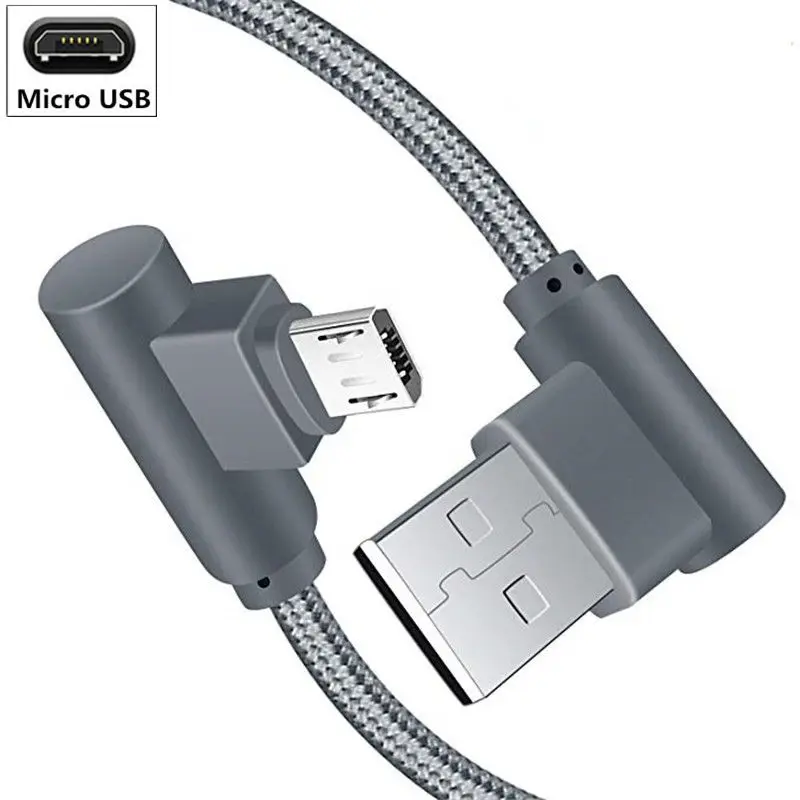 

Nylon Charger Cable for Huawei P Smart plus Y9 2018 Y6 Y7 Prime 2019 Angle Head Data Wire for Honor 8c 8x 7a pro 7c 6c 7s