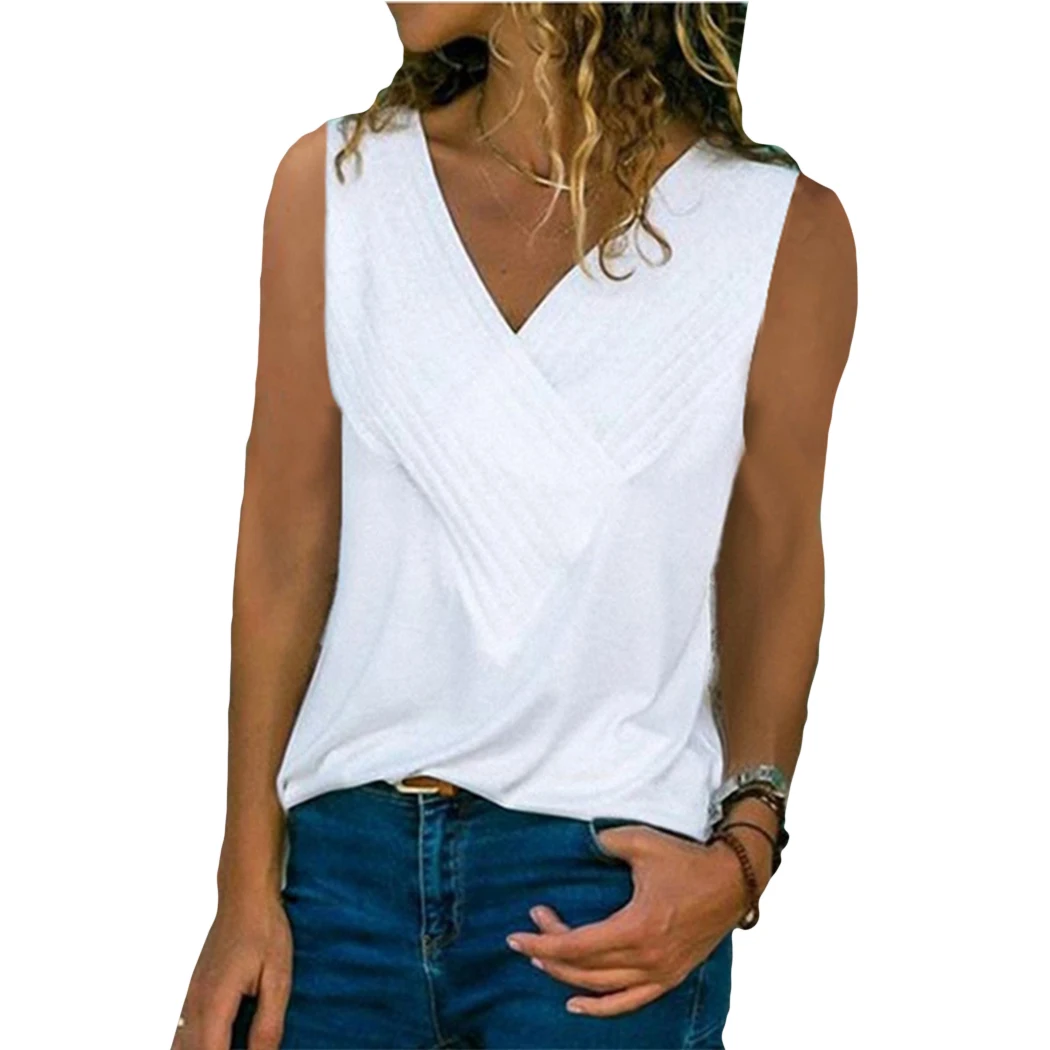 White Летние платья Casual Tanks туника плюс размеры Мода г. Slim Fit Плотная рубашки для мальчиков для женщин майка с треугольным вырезом Топы корректирующие без рукаво - Цвет: White