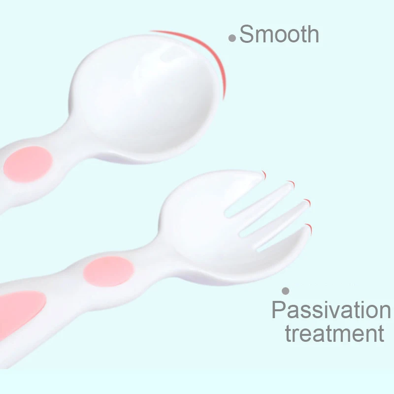 Baby Spoon Silicone Fork Set Feeding Dishes Tableware Children Trainning Flatware Cutlery Tools-for-patchwork Lot Soup PP Ladle