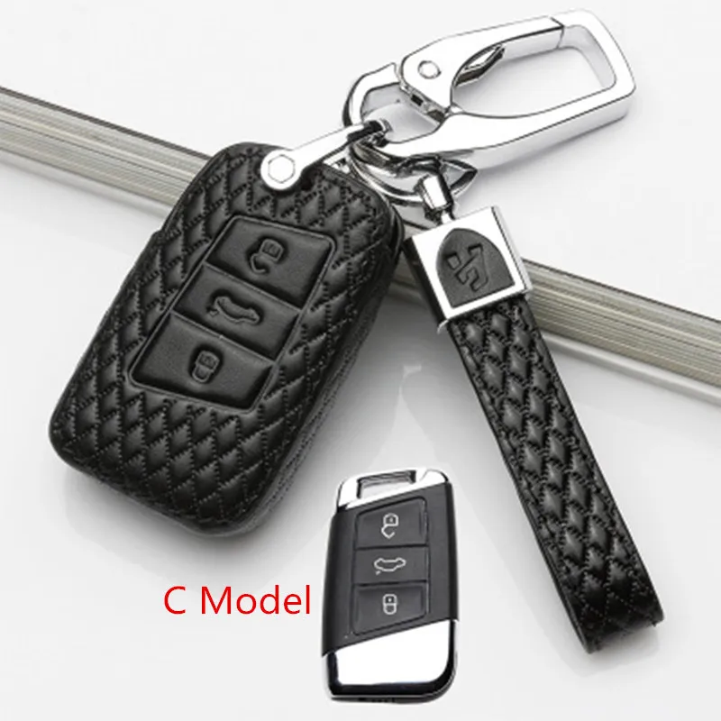 Чехол для ключей из натуральной кожи Volkswagen polo passat golf 5 6 tiguan Gol CrossFox Plus Eos Scirocco