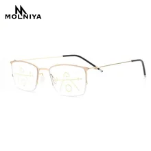 Полуоправы анти голубой свет очки для чтения мужские ультралегкие прозрачные очки двойного назначения женские дальние близкие оптики очки