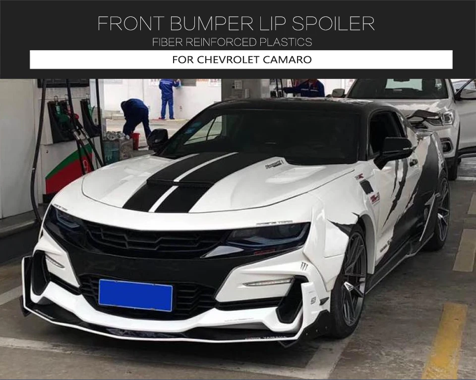 Автомобильный передний бампер с губой для Chevrolet Camaro- автомобильный комплект кузова передний бампер спойлер PP