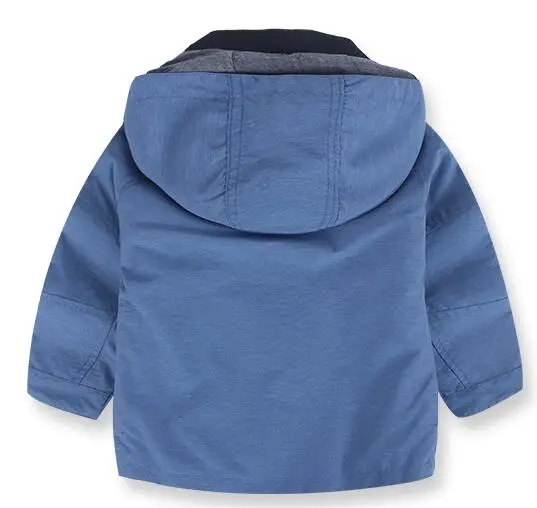 Модная Повседневная Верхняя одежда Детские пальто Демисезонный детские куртки с капюшоном для мальчиков