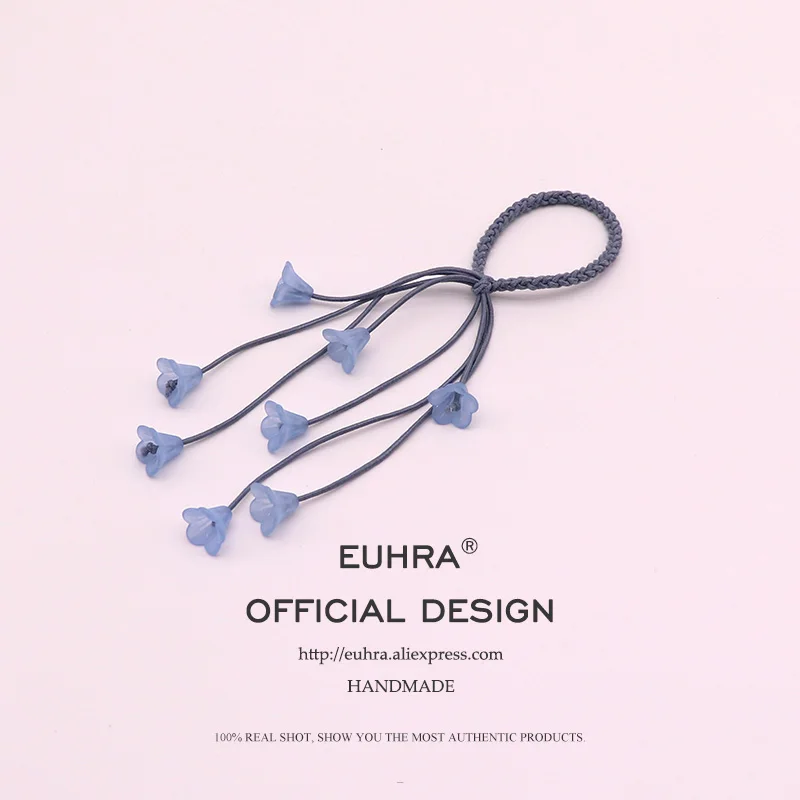 EUHRA/5 цветов; эластичная резинка для волос с большими цветами и конским хвостом для девочек; детская эластичная резинка